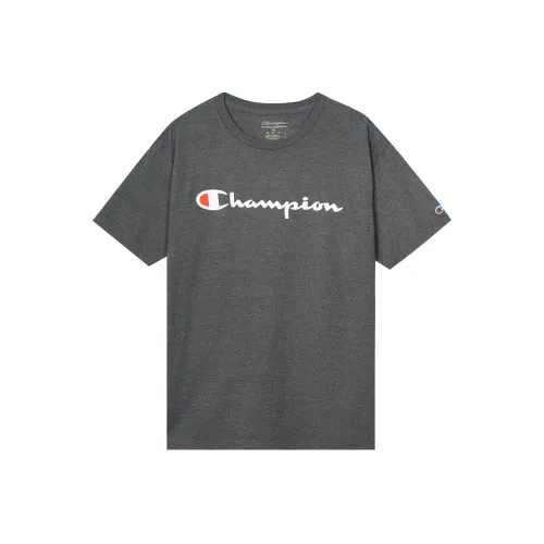 Champion Drop Shoulder Sleeve T Shirt Unisex Dark Gray US Version