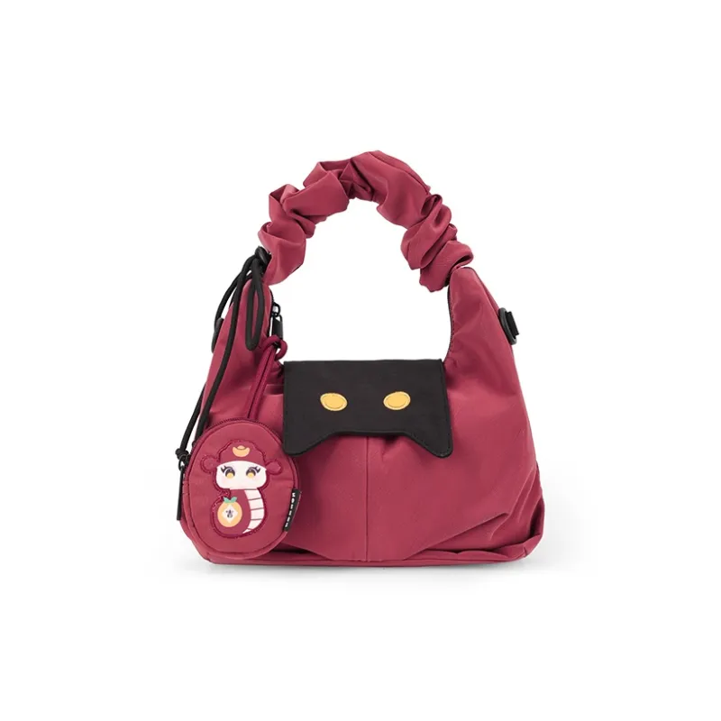 NOXXON Nylon Handbag, Shoulder Bag Regular Women's Petal Pink/New Year Red/Shell White-1