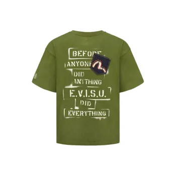 EVISU Straight T Shirt Men's Army Green