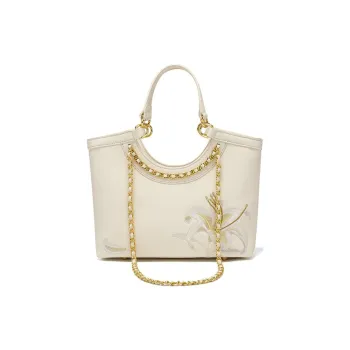 PAYOT Microfiber Synthetic Leather Handbag One Shoulder Crossbody Women's Ecru Lily