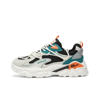 Warrior Slip Resistant, Breathable, Height Increasing Low Top Chunky Sneakers Men's Beige Black Green