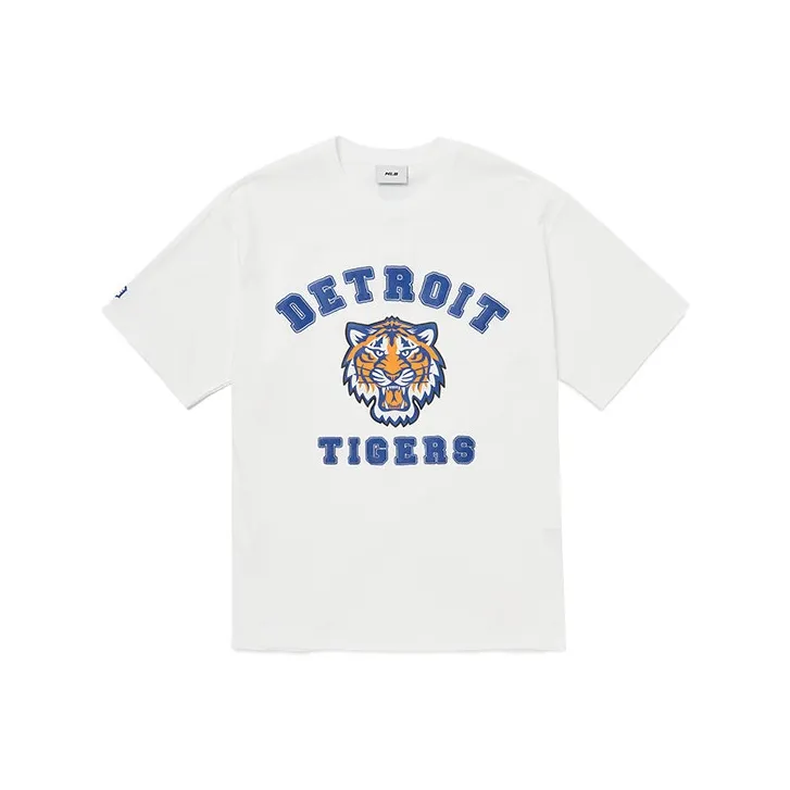 MLB Drop Shoulder Sleeve T-Shirt Unisex White-0