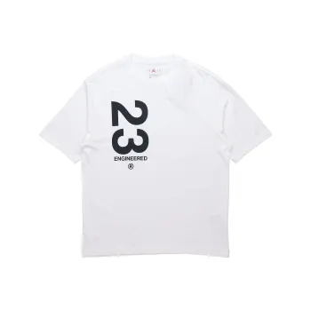 Jordan Drop Shoulder Sleeve T Shirt Men's White