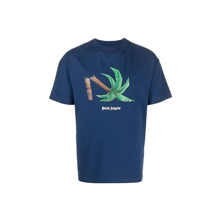 PALM ANGELS T Shirts Men Blue-0