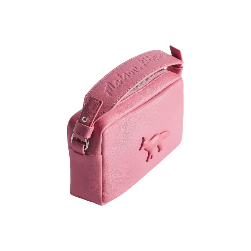 Maison Kitsune Cow Leather One Shoulder Handbag Women's Strawberry-1
