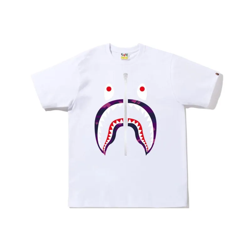 Bape Color Camo Silver Zip Shark Tee SS23-0