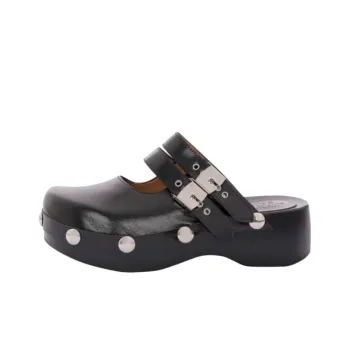 Scholl x PHILOSOPHY DI LORENZO SERAFINI Closed Toe Slippers Women's Black