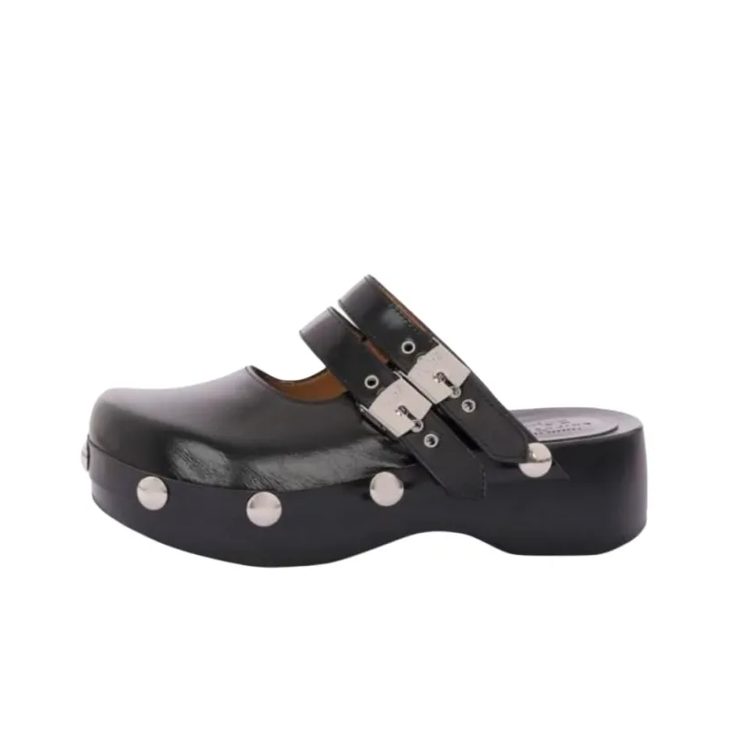 Scholl x PHILOSOPHY DI LORENZO SERAFINI Closed Toe Slippers Women's Black-0