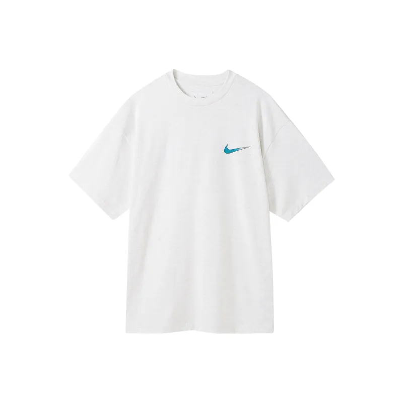 Nike Drop Shoulder Sleeve T-Shirt Unisex White-0