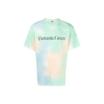 MSGM Tie Dyed Crewneck T Shirt