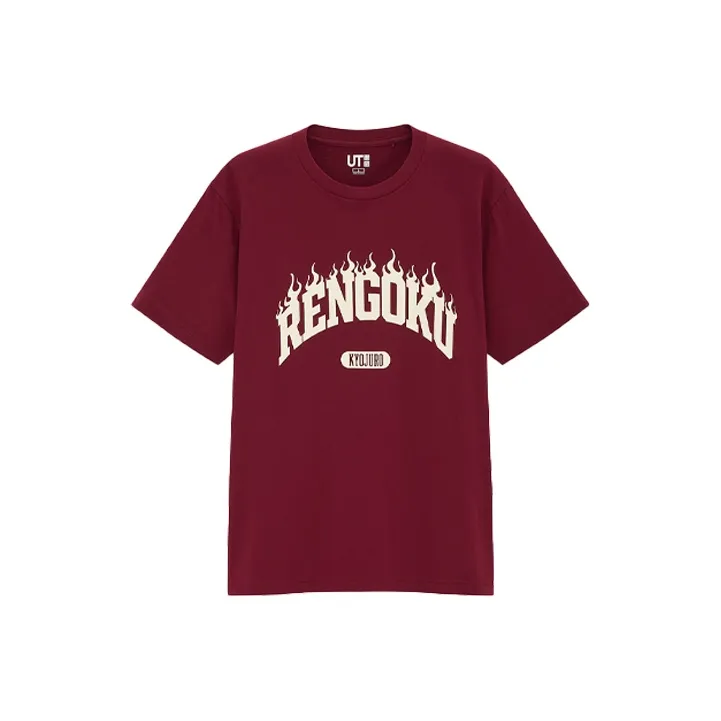 UNIQLO Straight T Shirt Unisex Maroon-0