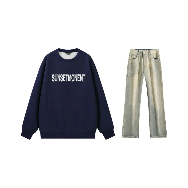 SUNSETMONENT Sweatshirt Set Unisex-34