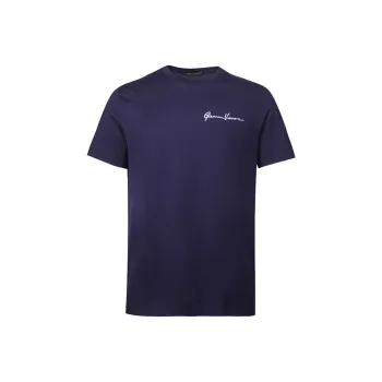 VERSACE Gv Signature Embroidered T Shirt 'Navy'