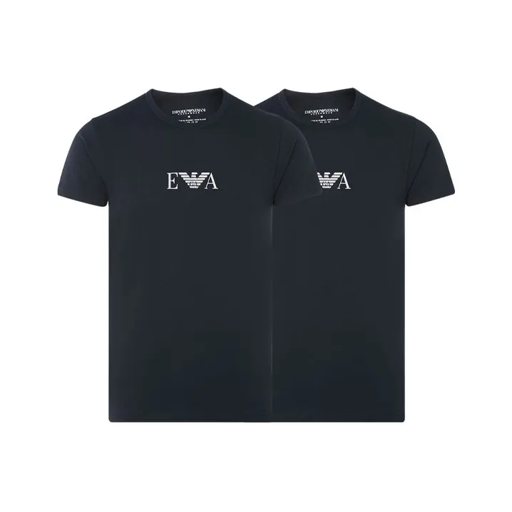 EMPORIO ARMANI T Shirt Men's 2 Pack Dark Blue-0