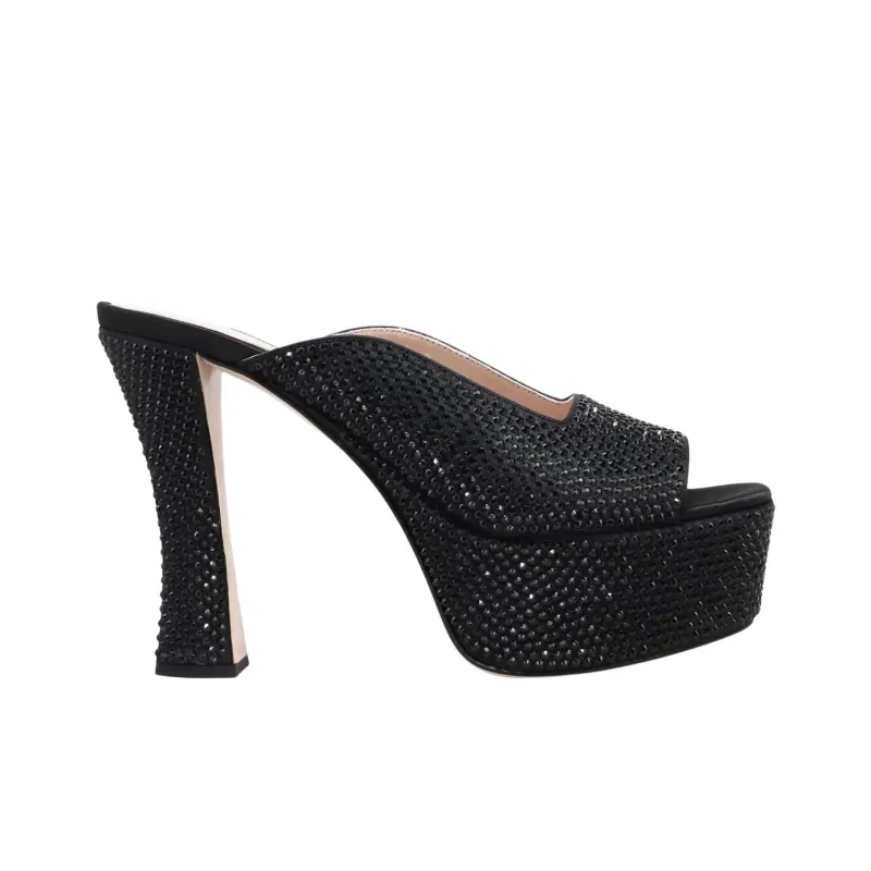 MIU MIU Slide Slippers 11.5cm Women's Black-1
