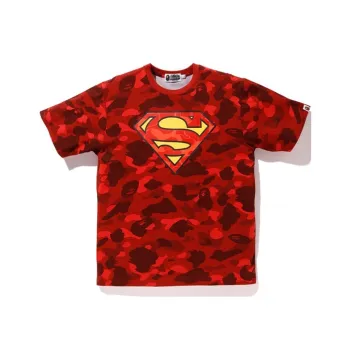 A BATHING APE X Dc Superman Color Camo Tee