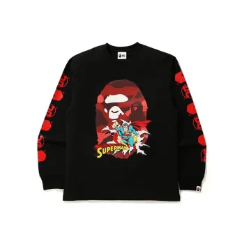 A BATHING APE X Dc Superman Long Sleeve Tee