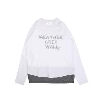 Heather Grey Wall Straight Long-Sleeved T-Shirt Unisex