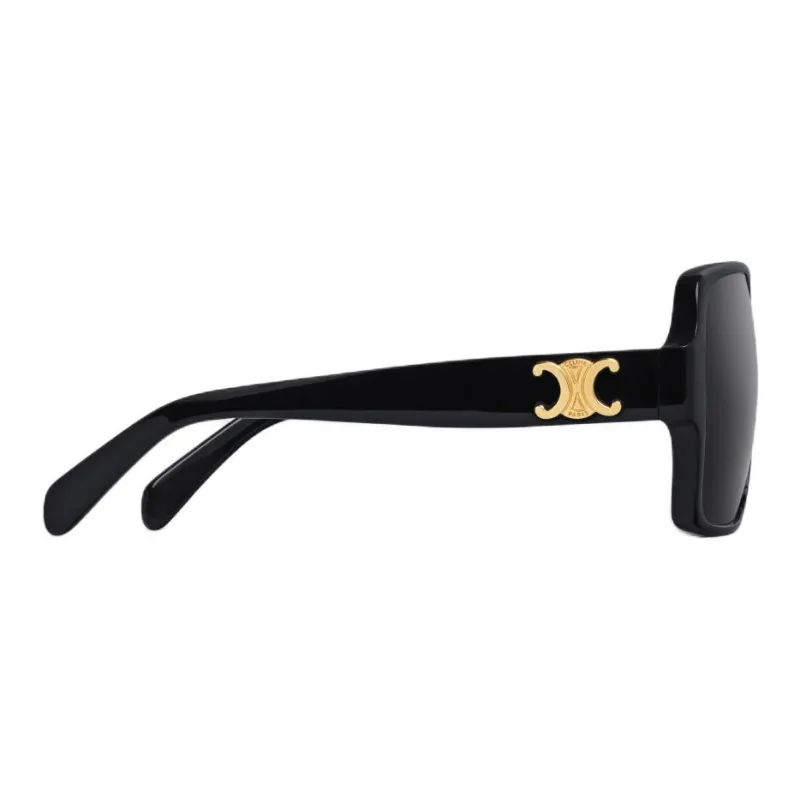 CELINE Acetate Square Sunglasses Women's Black-1