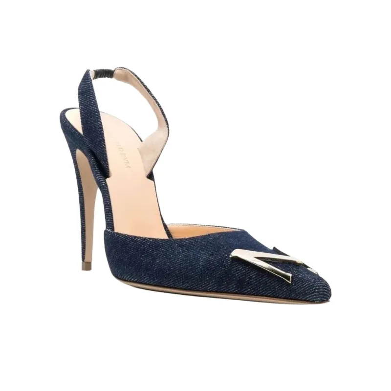 MAGDA BUTRYM Slim Heel High Heels 11cm Women's Blue-2