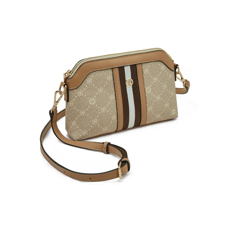 Old Man's Head Synthetic Leather Crossbody Bag Regular Women's Coffee/apricot-11