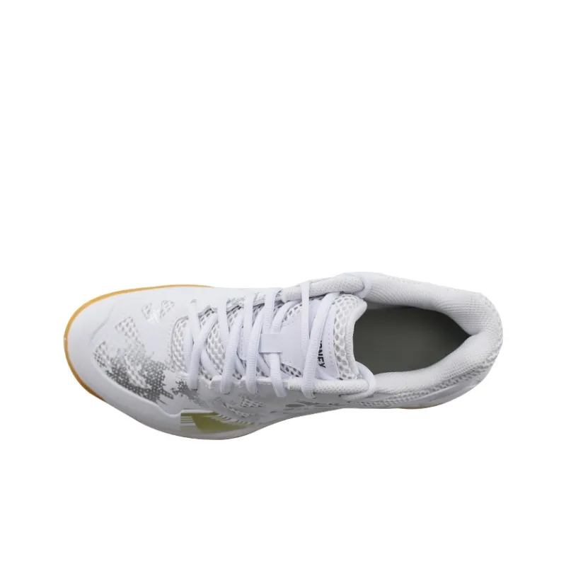 YONEX Cushioning Anti Slip And Wear Resistant Coverage Support Low Top Badminton Shoes Men's White Gold-2