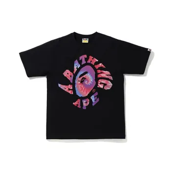 A BATHING APE Tie Dye Twist College Tee
