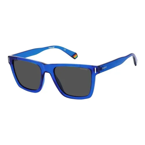 Polaroid Polycarbonate Square Sunglasses Men's Blue