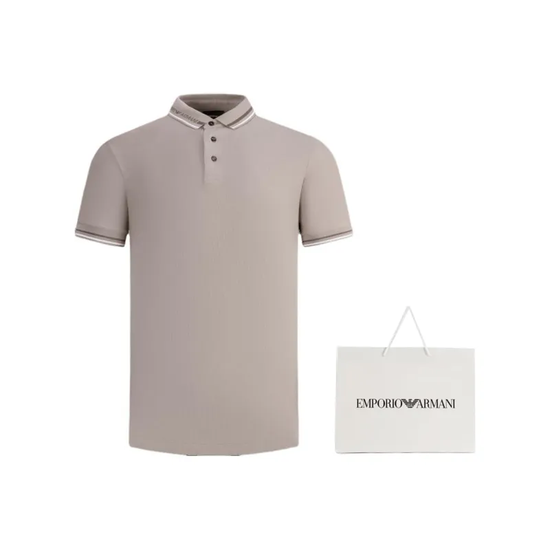 EMPORIO ARMANI Polo Shirt Men's Light Coffee-10