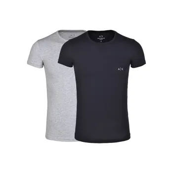 ARMANI EXCHANGE T Shirts Men 2 Pack Black/Gray
