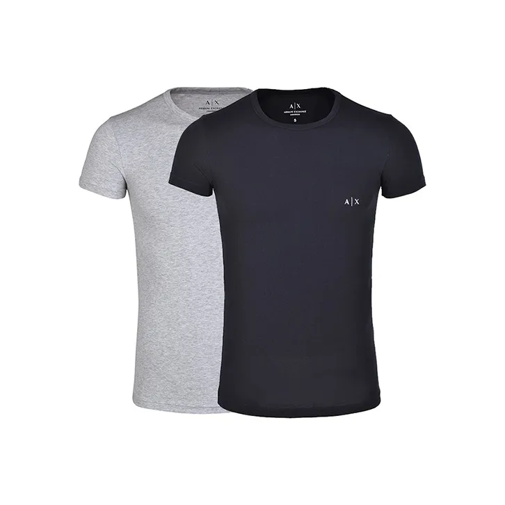 ARMANI EXCHANGE T Shirts Men 2 Pack Black/Gray-0