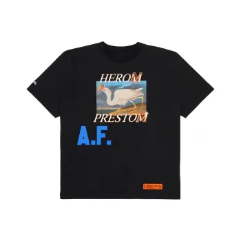 HERON PRESTON Logo Print Af Oversized T Shirt