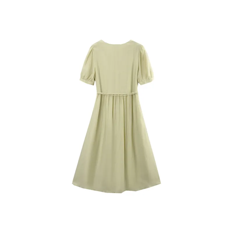 A Paradise For Awakening Short Sleeved Dress Women's Green-1