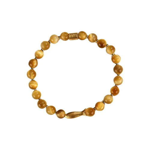 JKEM Tiger's Eye Stone Jade Bracelets Women's