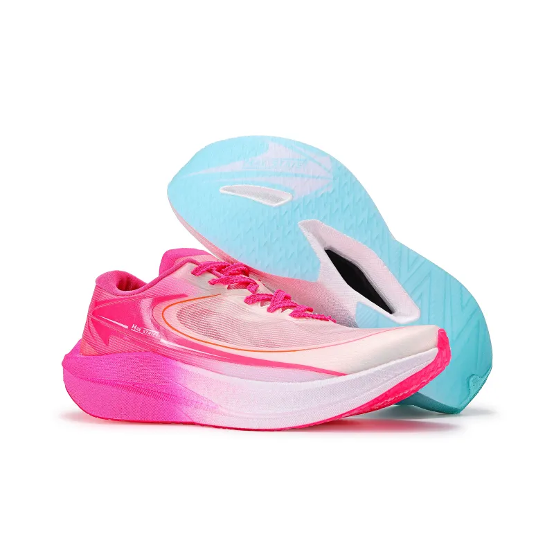 XINGHUOLI Running Shoes Unisex Low Top Red Blue BUFF Mismatched-5
