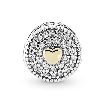 Pandora 925 Sterling Silver With 14K Gold Pendants Women's