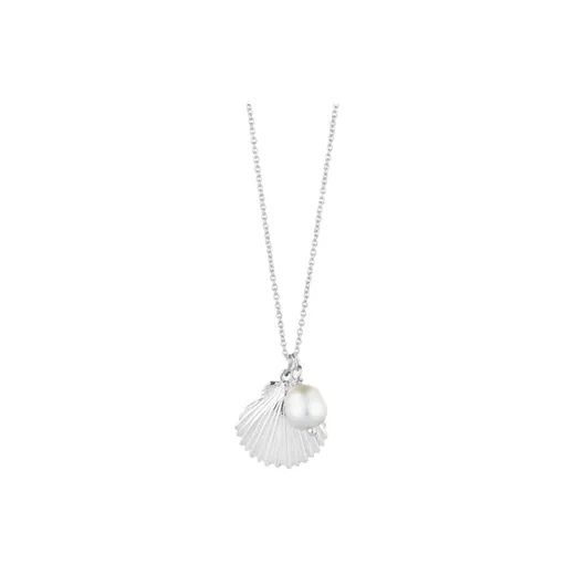 Radiant Stainless Steel, Pearl, Silver Necklaces Women's Silver-0