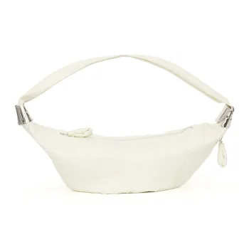 BONSAI STUDIO Microfiber Dumpling Bag Shoulder Bag Women's White