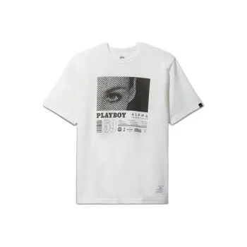 Alpha Industries x Playboy SS22 Crew Neck Fitted Straight Short-Sleeved T-Shirt Unisex