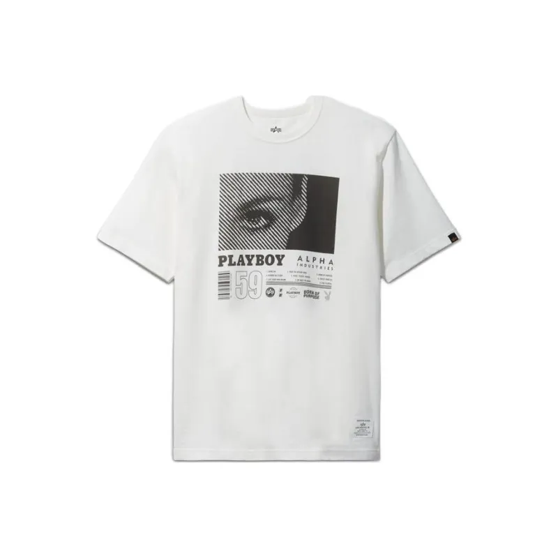 Alpha Industries x Playboy SS22 Crew Neck Fitted Straight Short-Sleeved T-Shirt Unisex-0