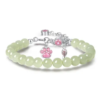 Lao Feng Xiang Hetian Jade Bracelets White Jade/Pale Greenish White Jade Women's