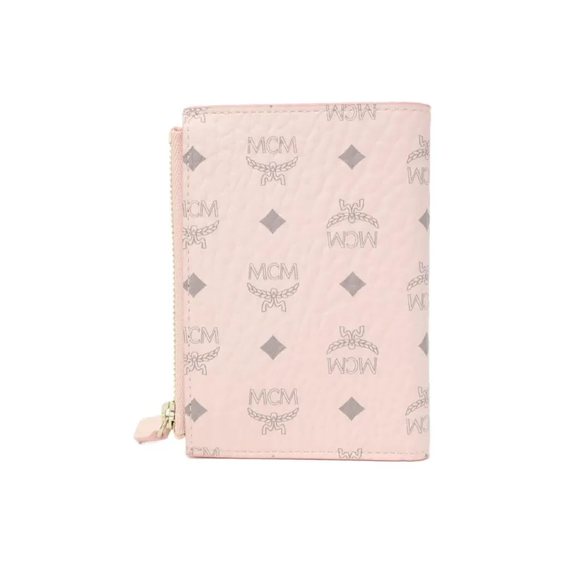 MCM Hello Kitty Collaboration Visetos Design Card Holder Mini Women's Pink-3