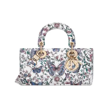 DIOR Lady D Joy Calfskin Lady Dior Bag, Shoulder Bag, Crossbody Bag, Handbag Small Size Women's Blue Print