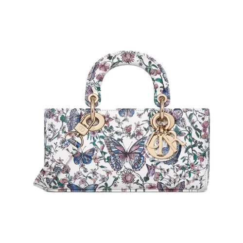 DIOR Lady D Joy Calfskin Lady Dior Bag, Shoulder Bag, Crossbody Bag, Handbag Small Size Women's Blue Print