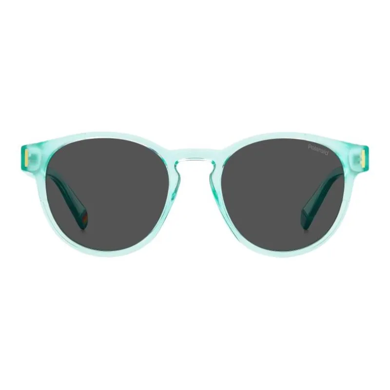 Polaroid Plastic Round Sunglasses Unisex Blue-1