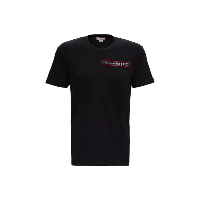 Alexander McQueen Logo Patch Crewneck T Shirt-0