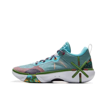 LiNing Anti Slip Wear Resistant Low Top Basketball Shoes Men's Turquoise