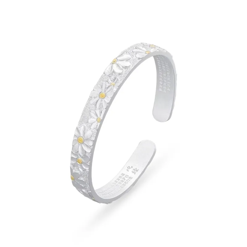 OSSINMI 999 Fine Silver Bangles Women's-0
