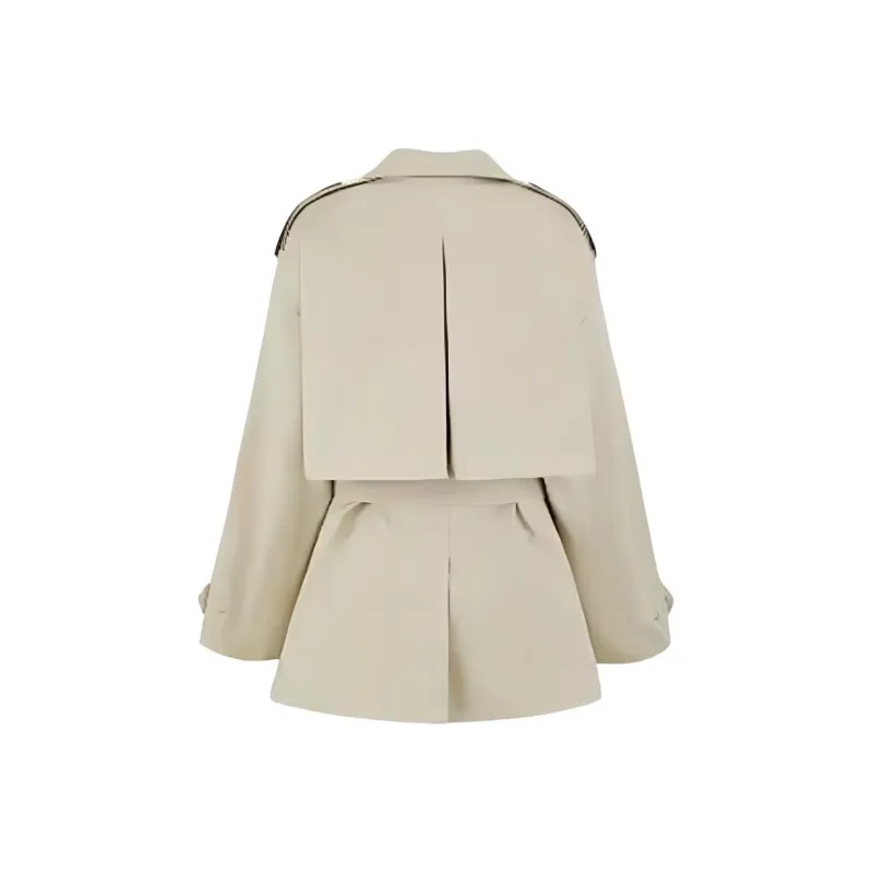 URBAN REVIVO Trench Coat Women's Khaki-1