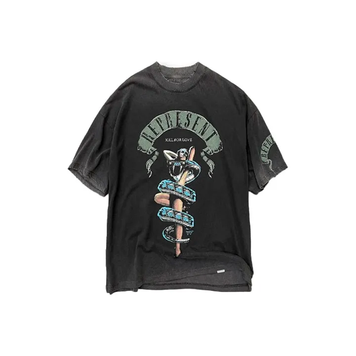 REPRESENT T-Shirts Men Vintage Black-0